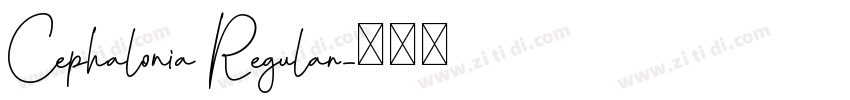 Cephalonia Regular字体转换